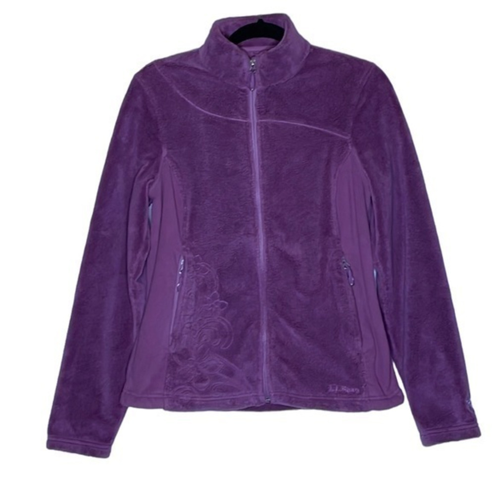 L.L. Bean Woman's Soft Sherpa Purple Jacket Size XS